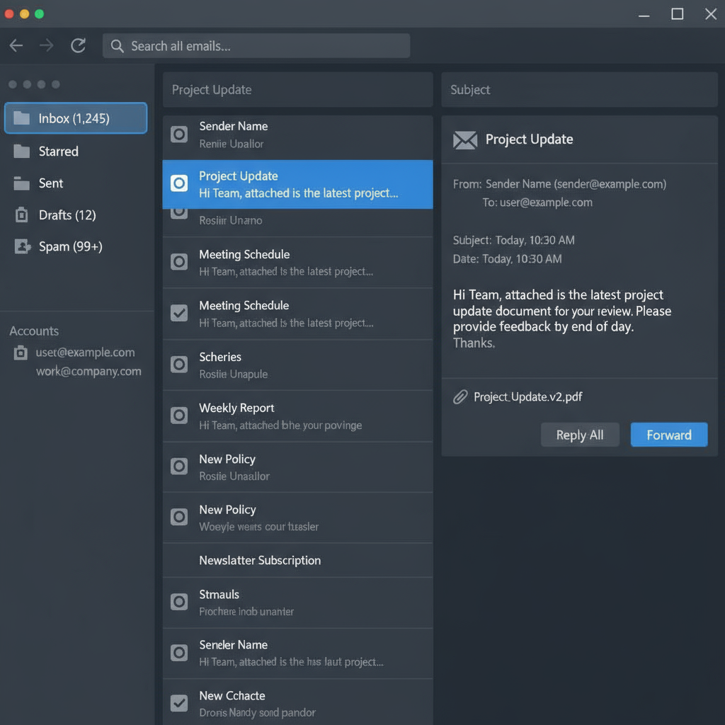 Email Management Interface
